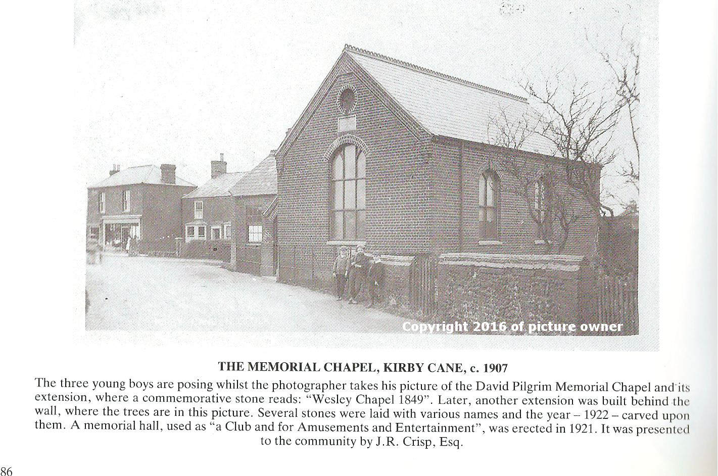 Methodist Chapel before extension, c 1909