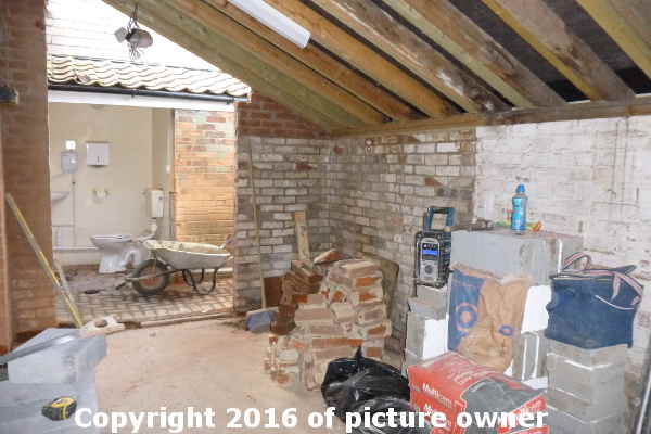 Work in progress at rear of Memorial Hall