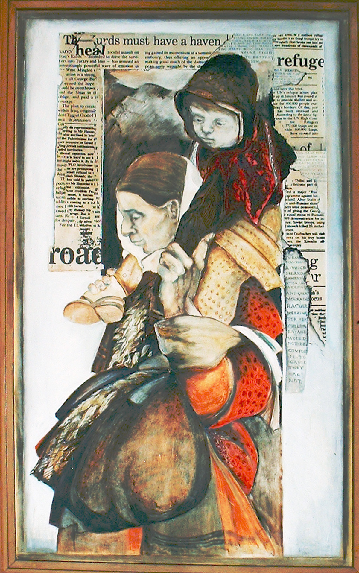 Mural depicting the Annunciation