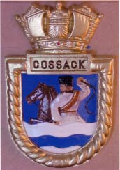 photograph of HMS Cossack ships' badge