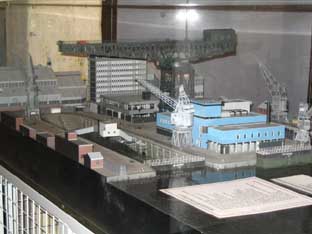 photograph of the Nuclear Refuelling Complex model