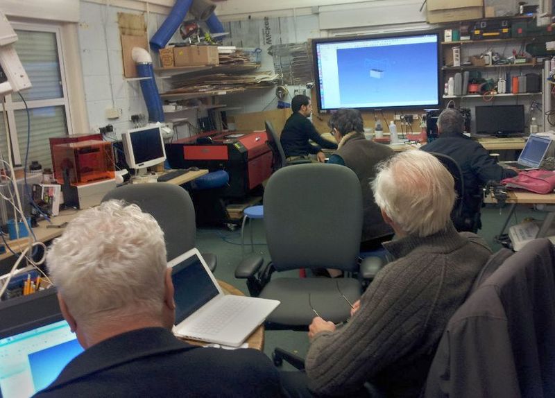 Andres teaching Freecad