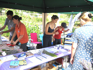 helping out at the harvest weekend
