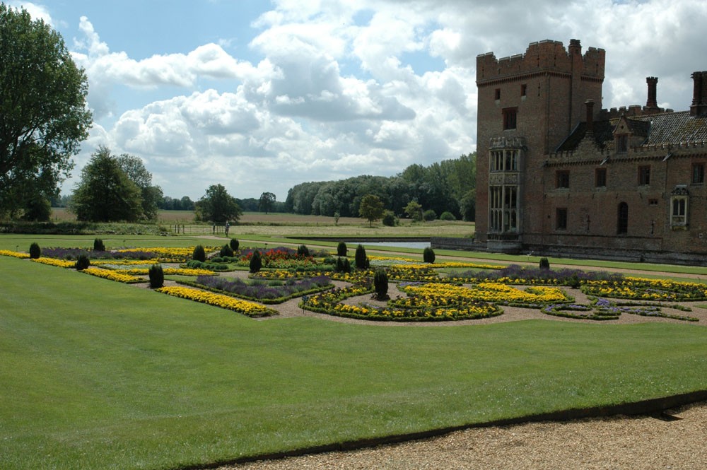 The parterre at Oxburgh Hall taken Bob Greef during July 2011.