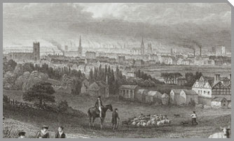 A view of Manchester in the late 1700's A view of Manchester in the late 1700's
