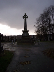 In contrast - The large well kept monument towards the Manchester martyrs In contrast - The large well kept monument towards the Manchester martyrs