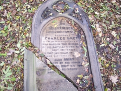 The damaged Brett Family Gravestone The damaged Brett Family Gravestone