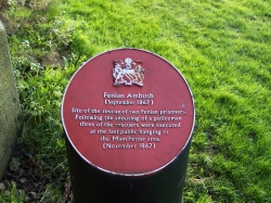 A bigotted commemorative plate beside Hyde Rd A bigotted commemorative plate beside Hyde Rd
