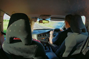 Both hands on the wheel at all times, commentray in full flow