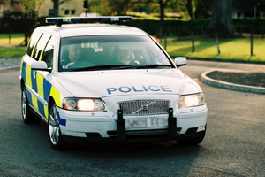 Proof that it can be fun to be a passenger in a police car