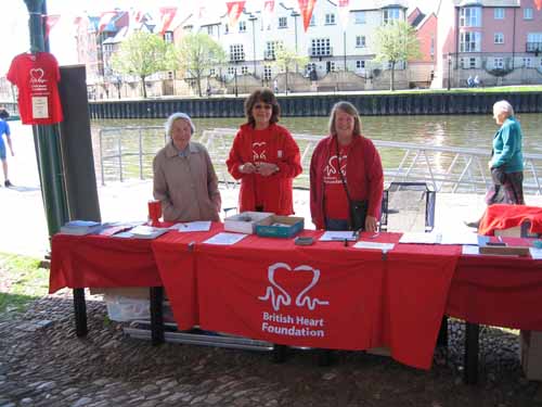 Helpers manning the registration table