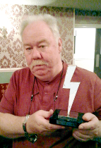Derek Green with the Lightning Trophy.